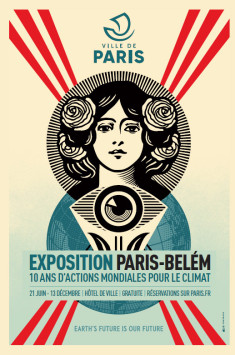 affiche-obey-ville de-paris-10-ans-actions-climat-paris-belem-2025
