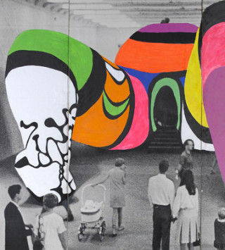 Niki de Saint Phalle, Jean Tinguely, Pontus Hultén au Grand Palais